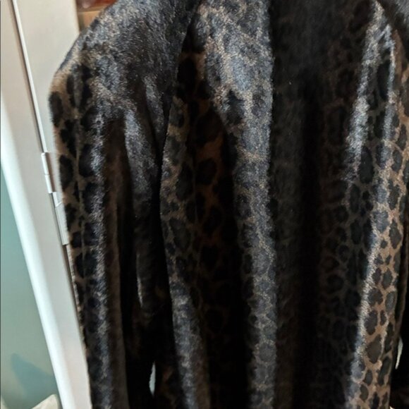 Lorovi sz 12 Vintage faux fur Leopard Print Coat euc - Picture 6 of 12